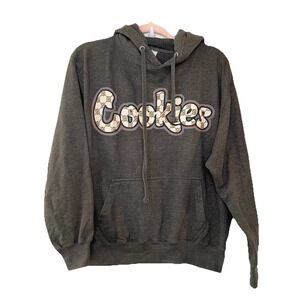 Cookies Original Gray Fleece Hoodie Mens Pullover Hooded Sweatshirt Logo S